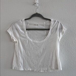 Free People White Crop Top